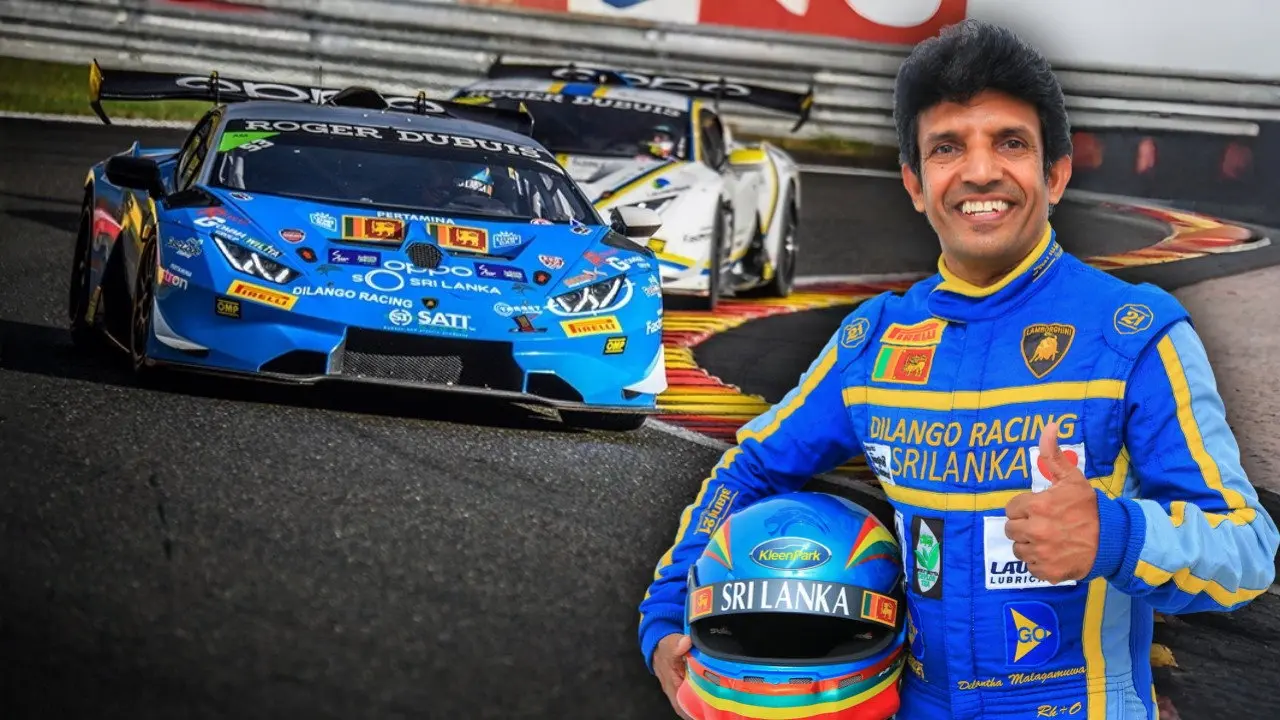 Racing life with Dilantha Malagamuwa backdrop
