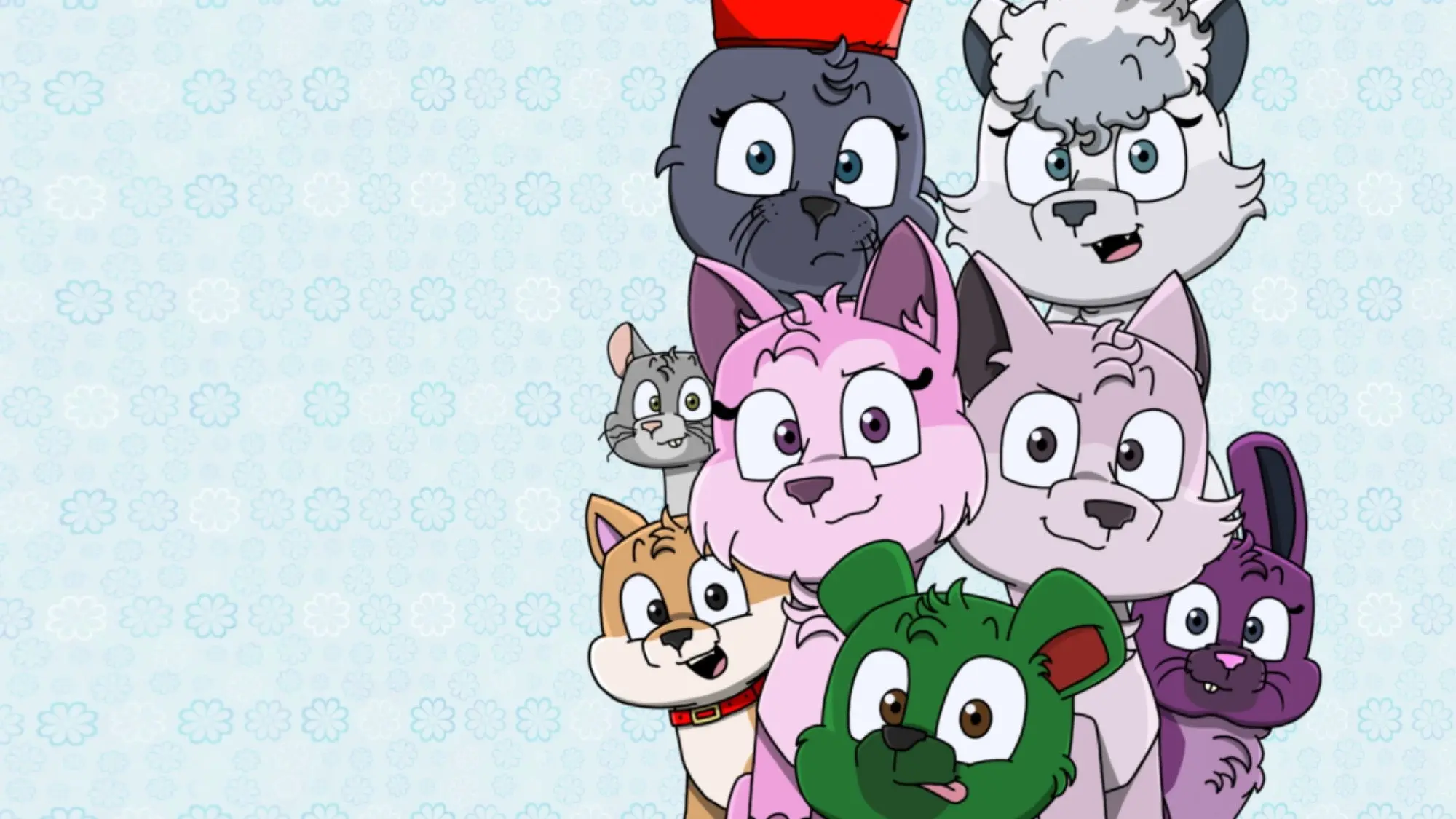 Eight Friendly Animals! backdrop