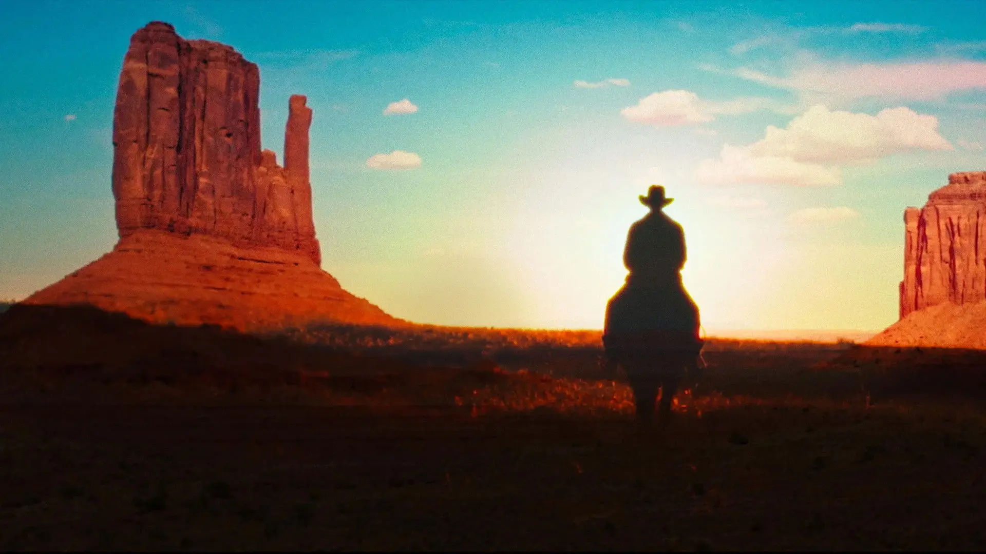 In the boots of Lucky Luke backdrop