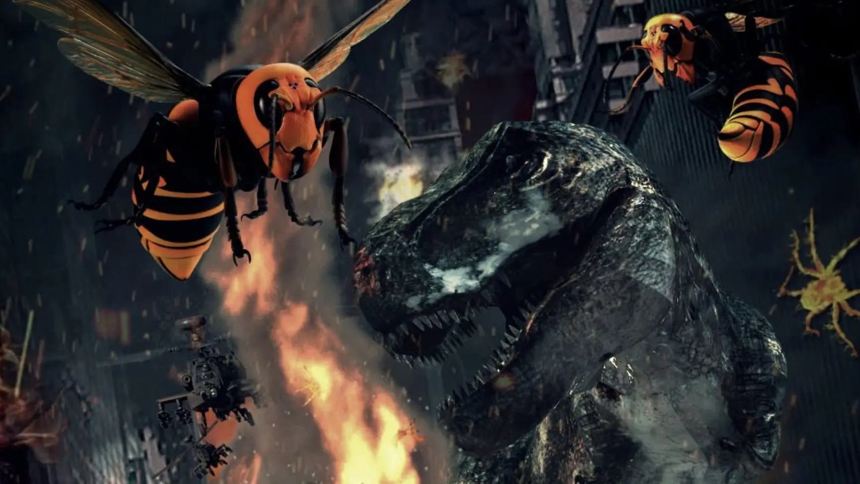 Ebola Rex Versus Murder Hornets backdrop