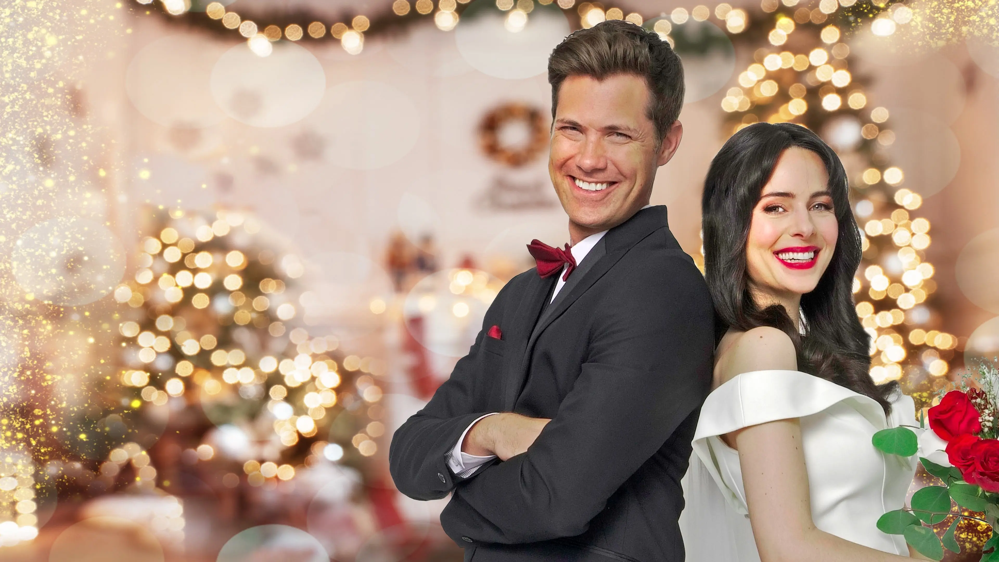 Our Christmas Wedding backdrop