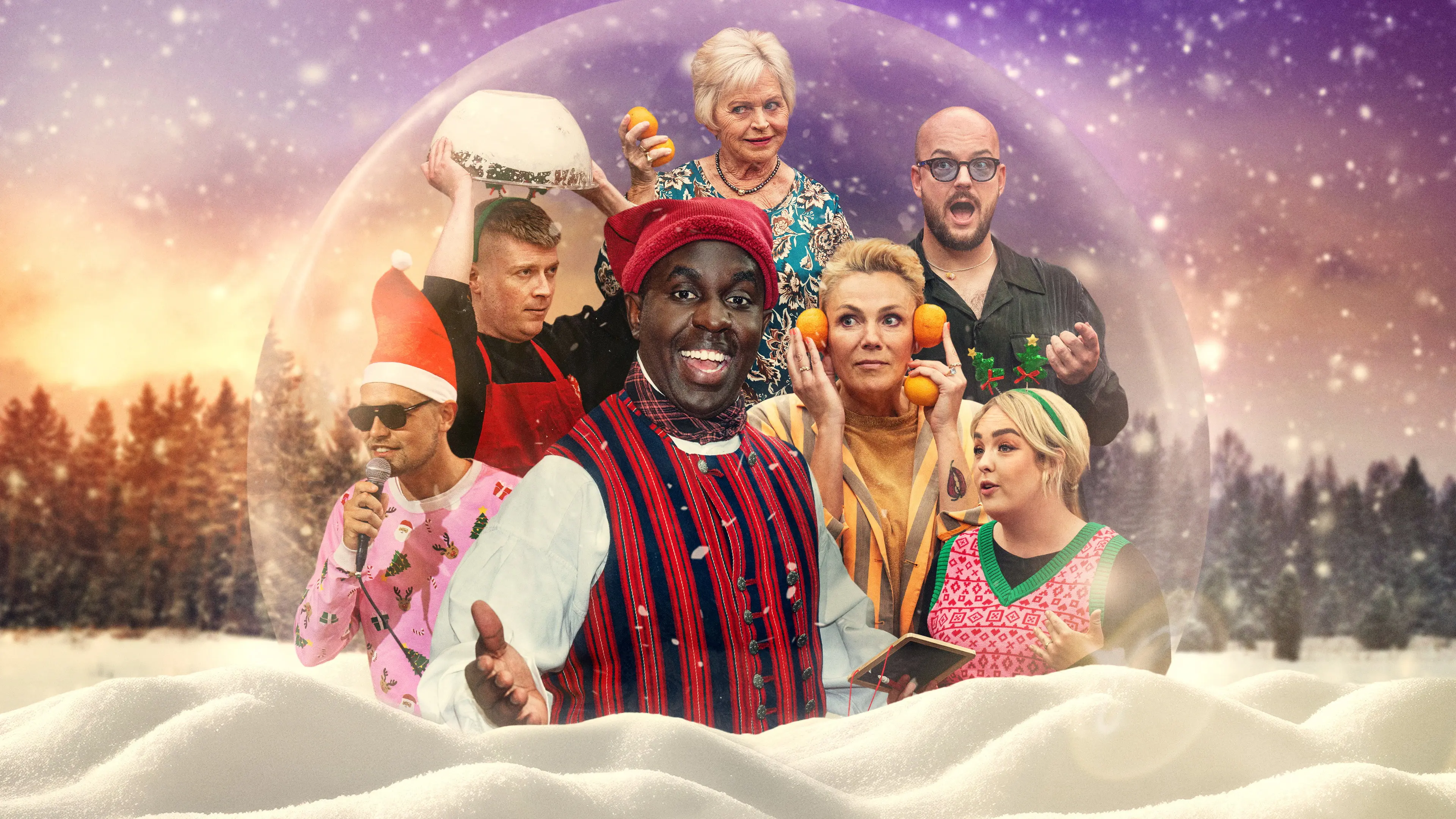 24 stjerners julekalender backdrop