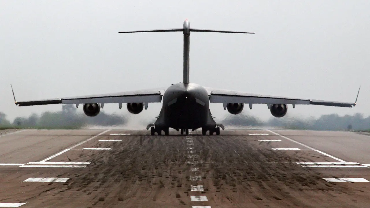 Inside RAF Brize Norton backdrop