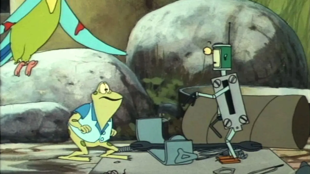 Charlie Strap and Froggy Ball Flying High backdrop