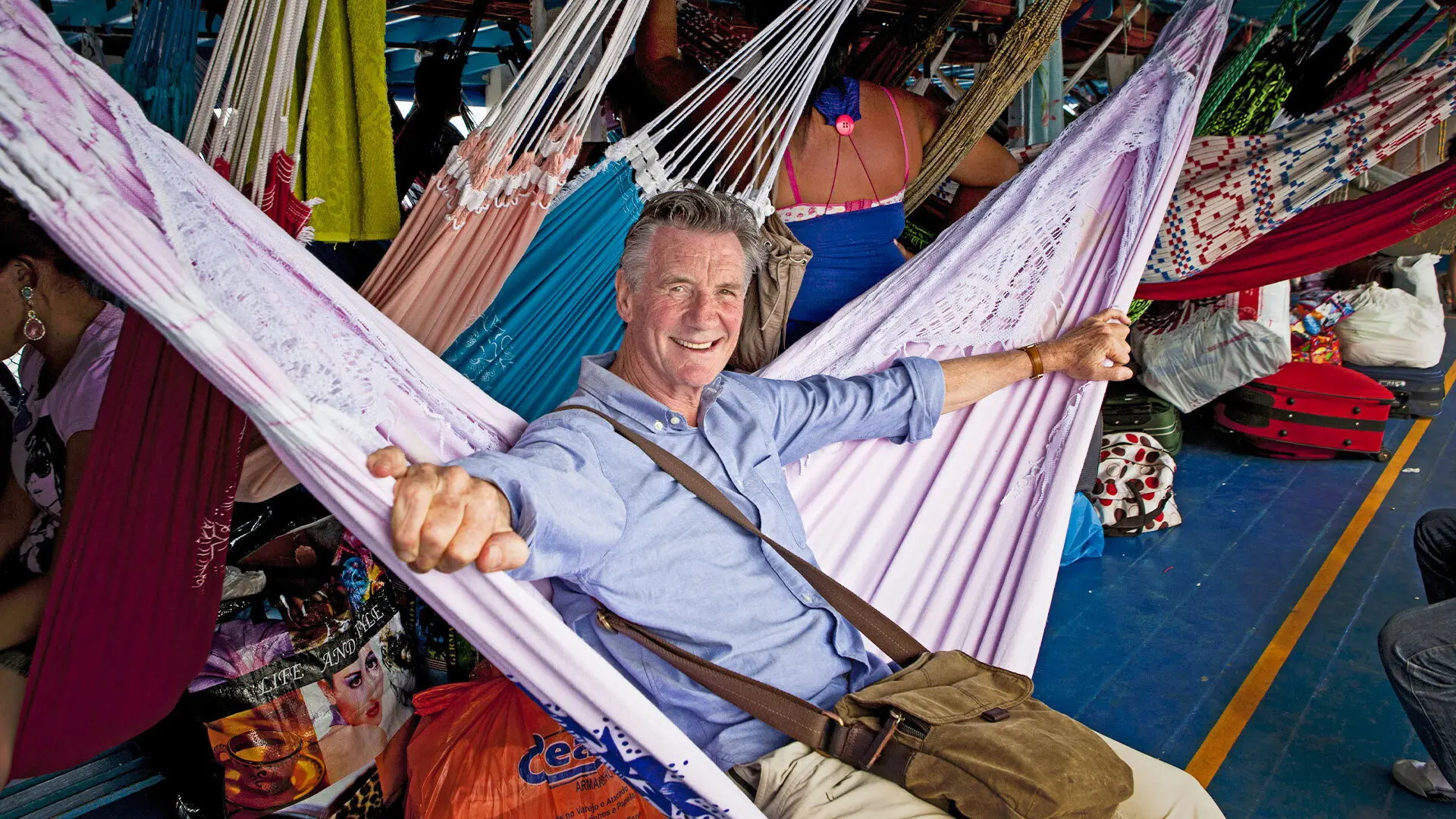 Brazil with Michael Palin backdrop