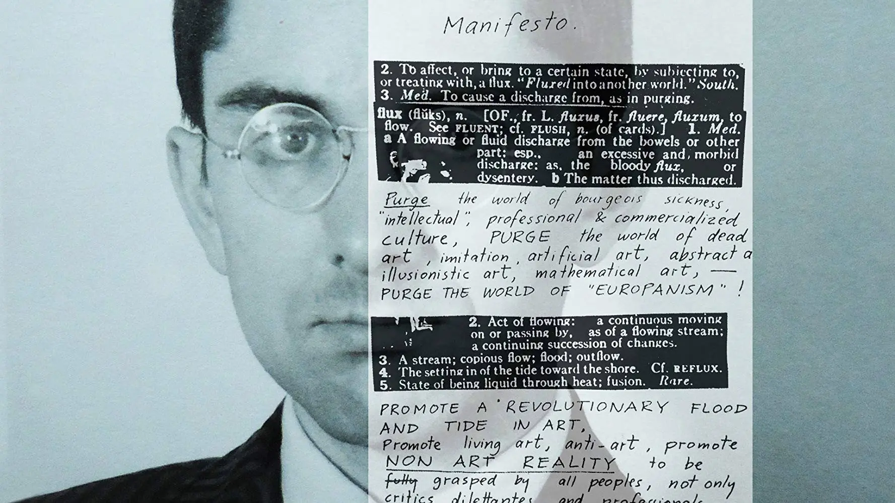 George: The Story of George Maciunas and Fluxus backdrop