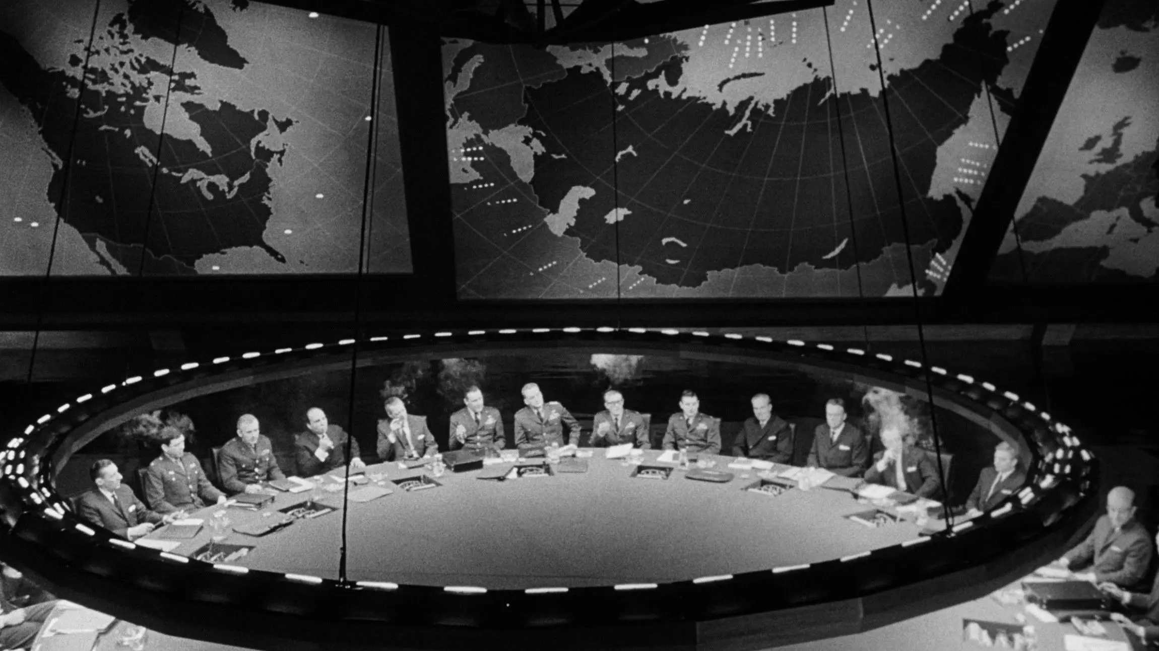 Dr. Strangelove or: How I Learned to Stop Worrying and Love the Bomb backdrop
