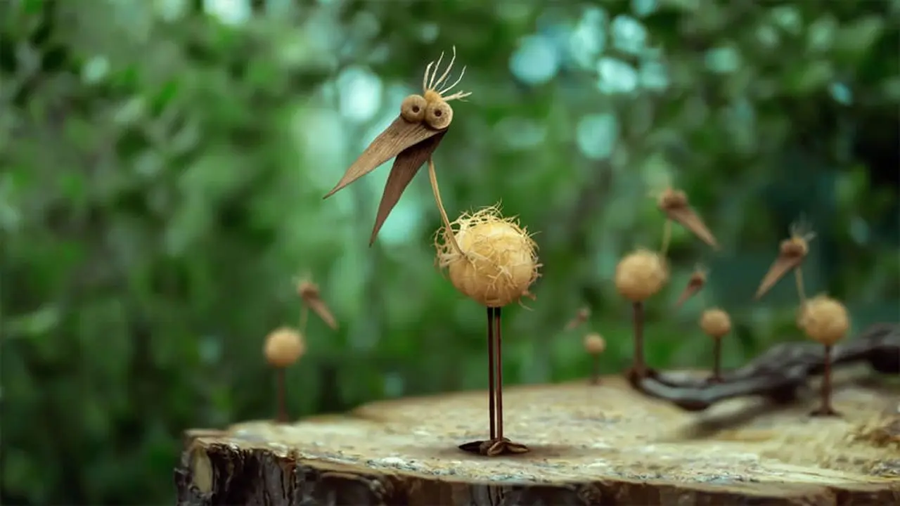 Two Snails Set Off backdrop