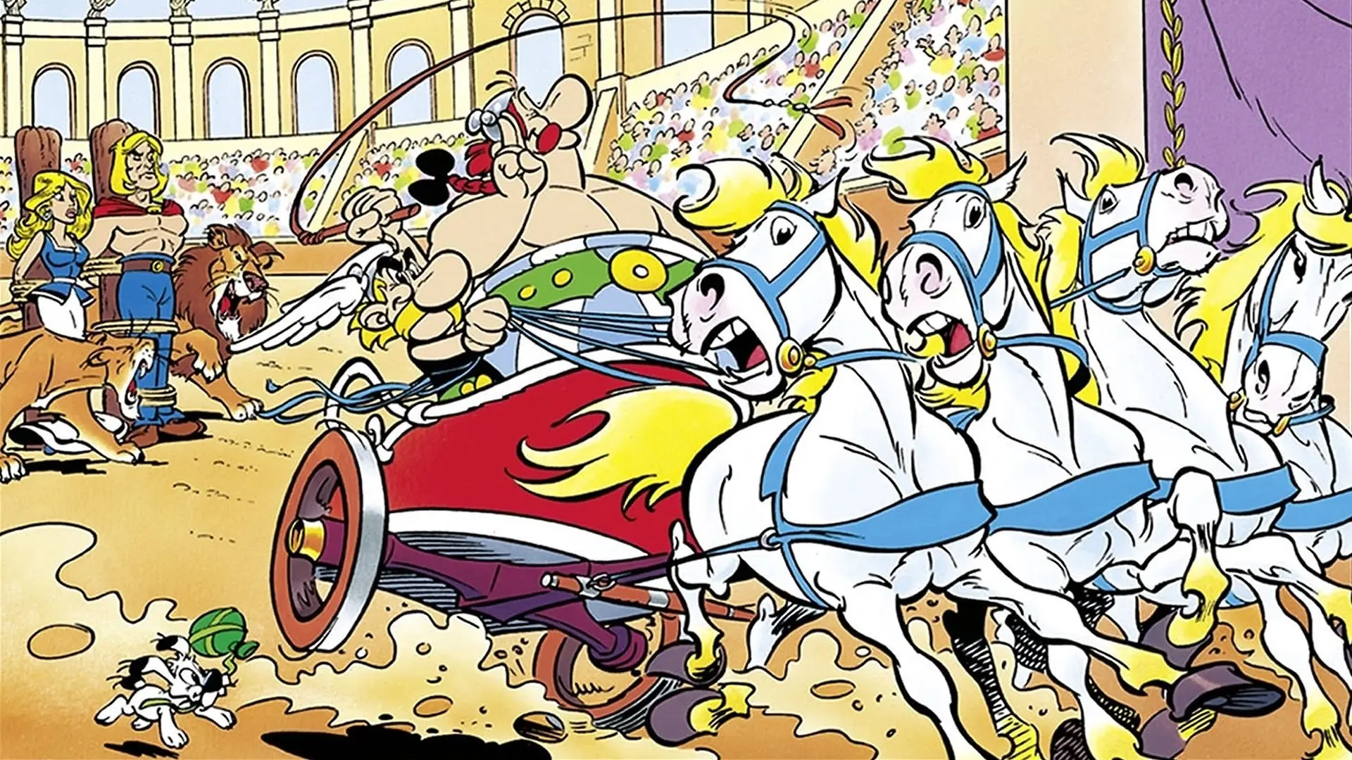 Asterix vs. Caesar backdrop