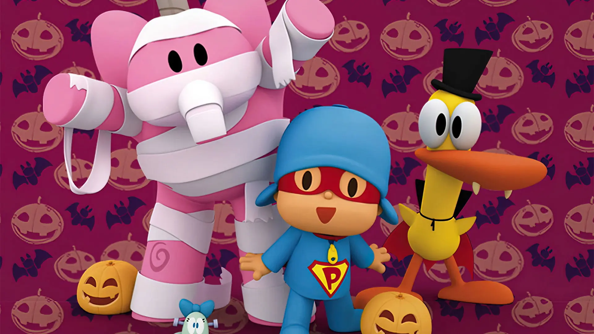 Pocoyo's Halloween backdrop