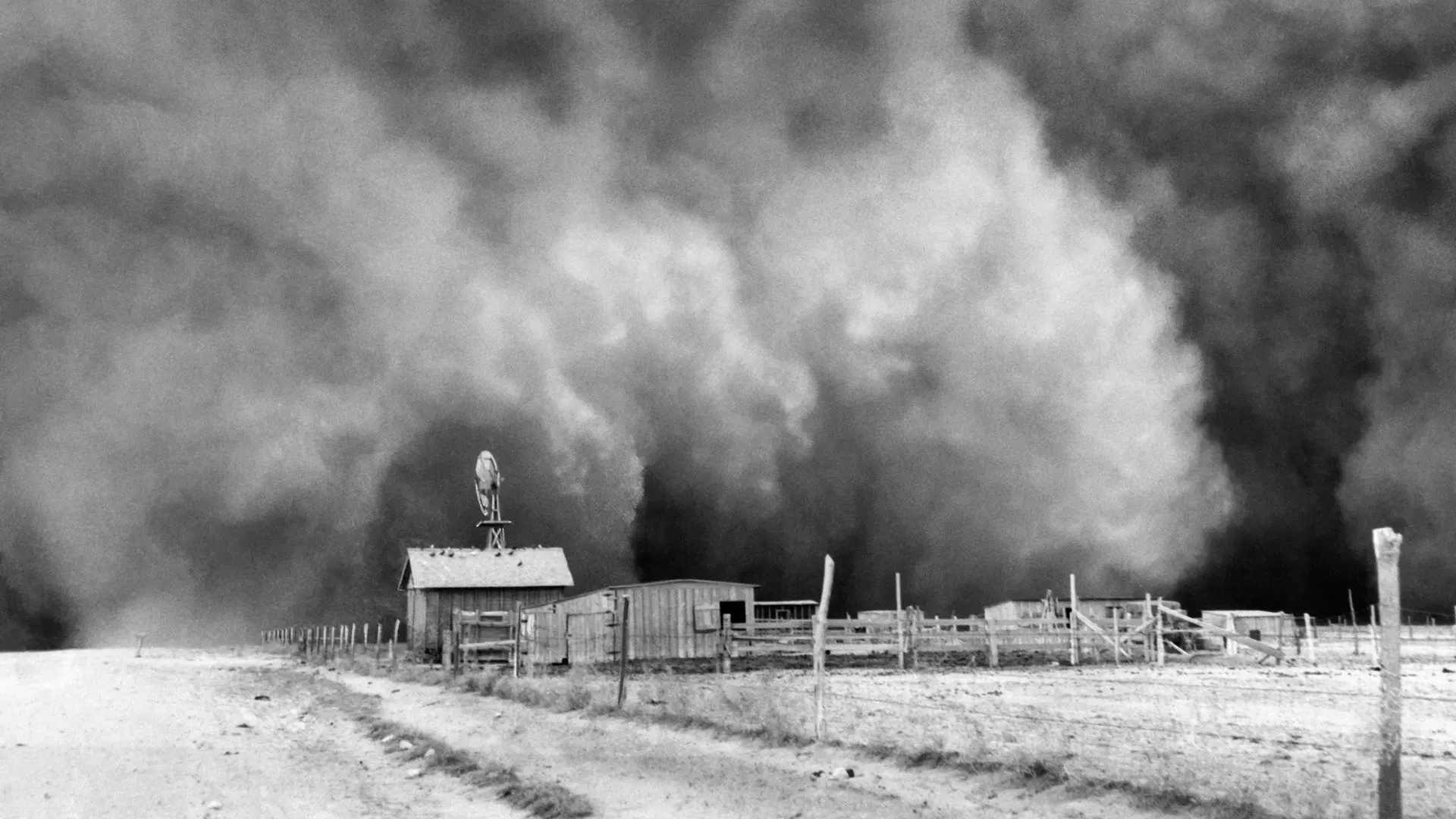 The Dust Bowl backdrop