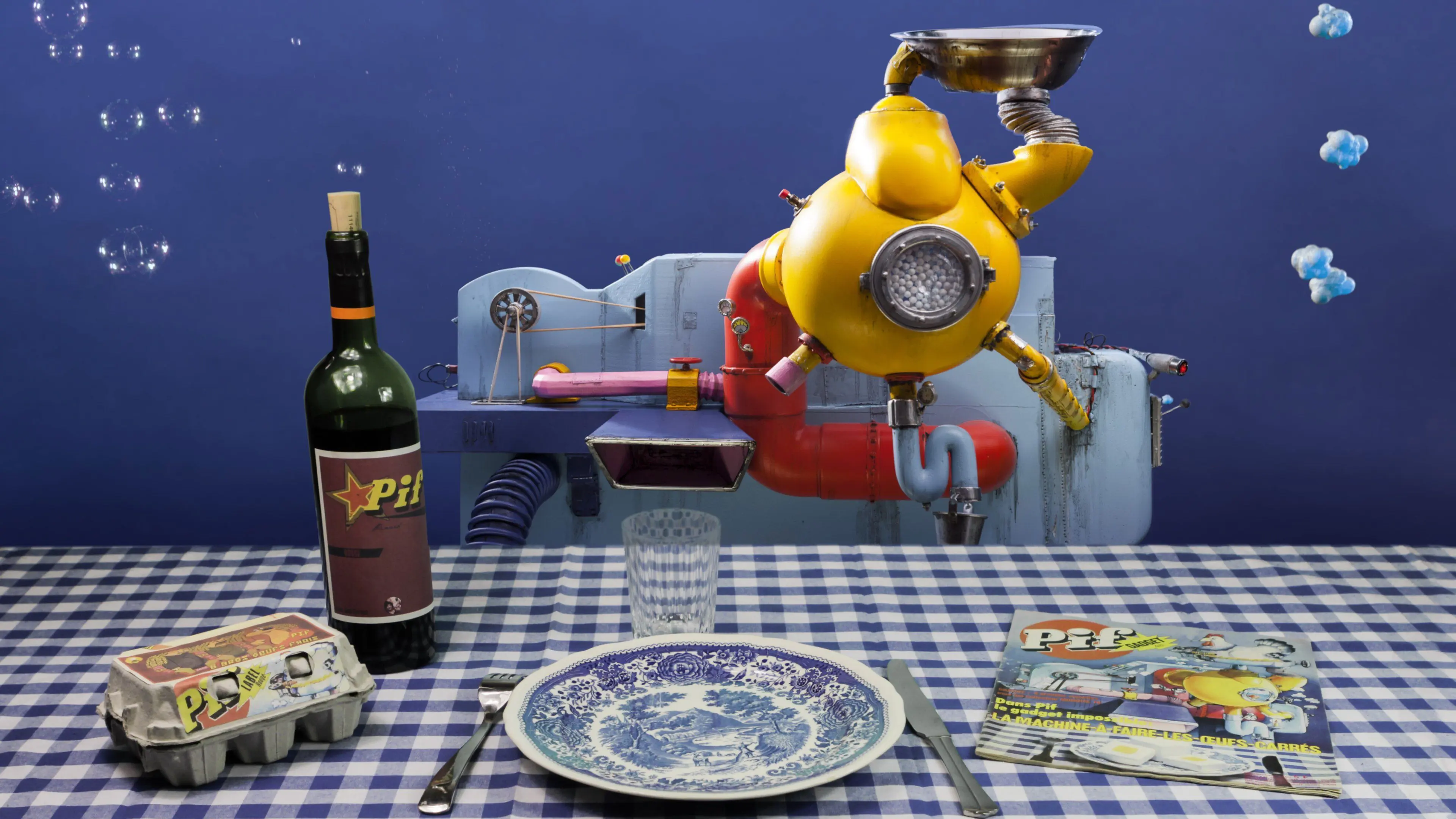 Pif, Behind the gimmicks backdrop