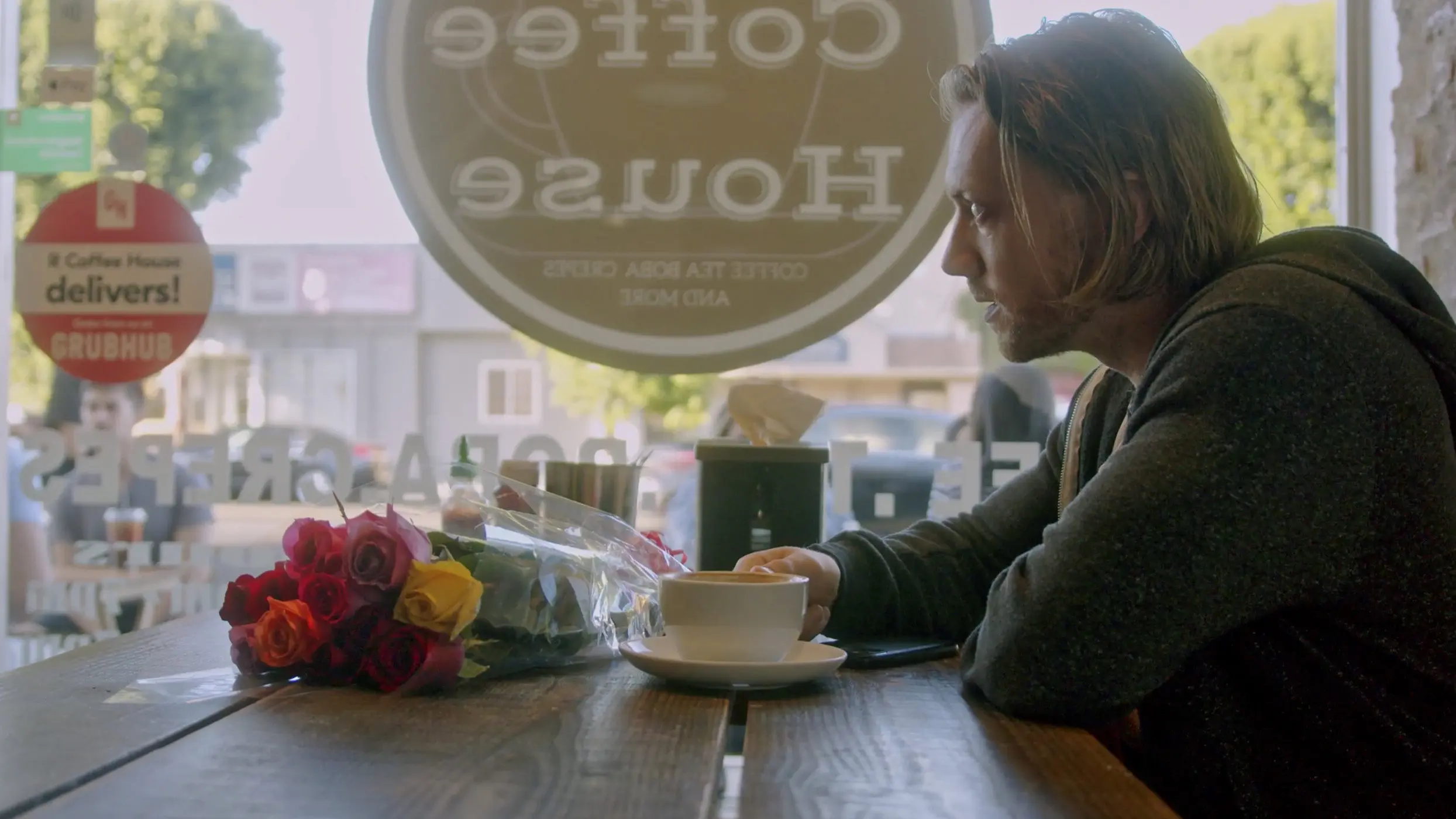 The Man Who Loved Flowers backdrop