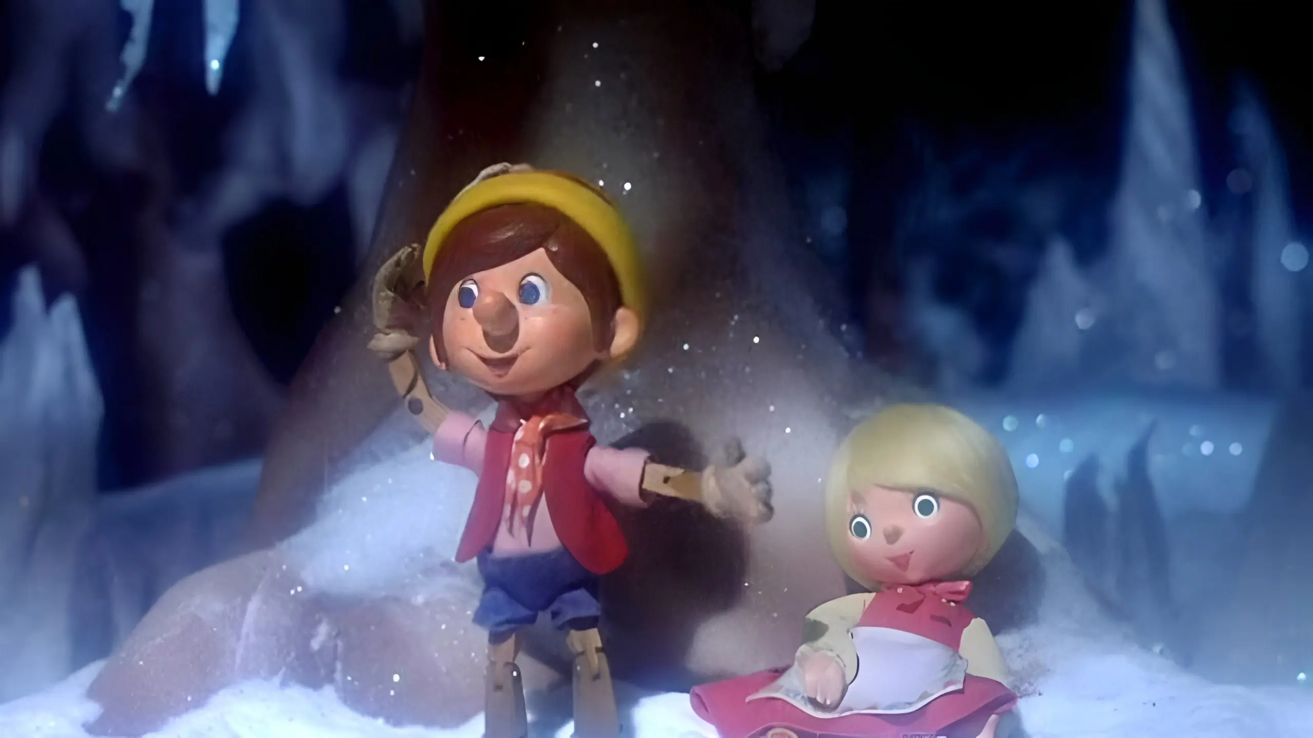 Pinocchio's Christmas backdrop