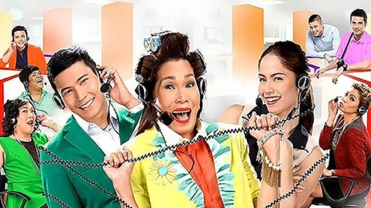 Call Center Girl backdrop